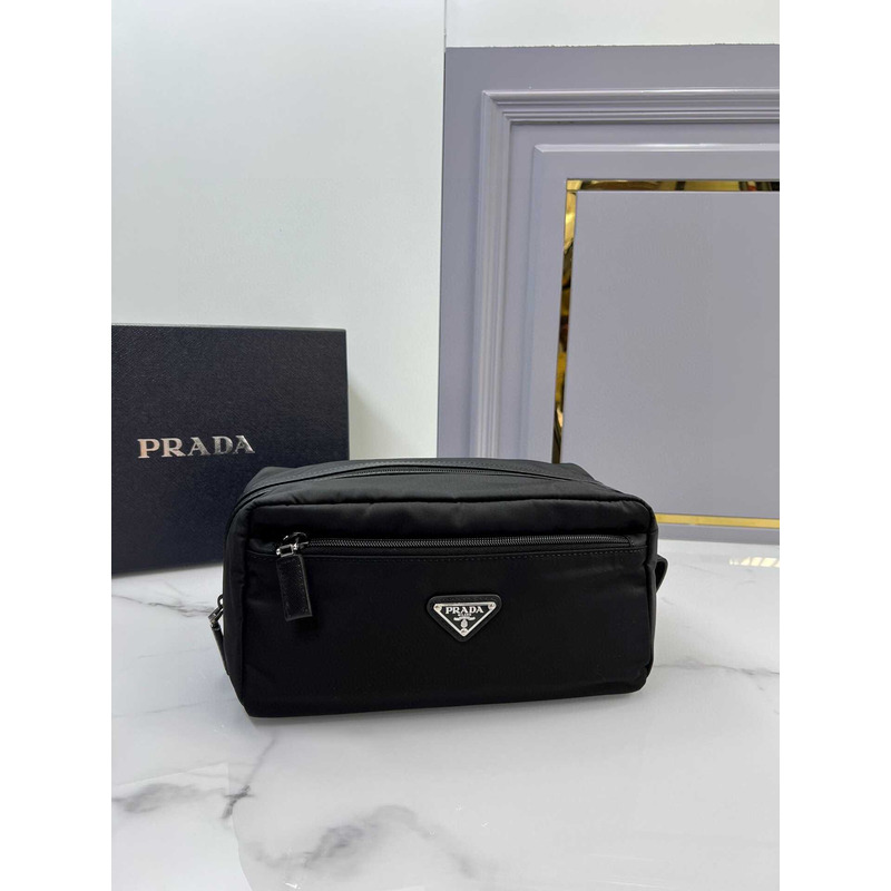 Pra*a pouch case toiletry saffiano nero black