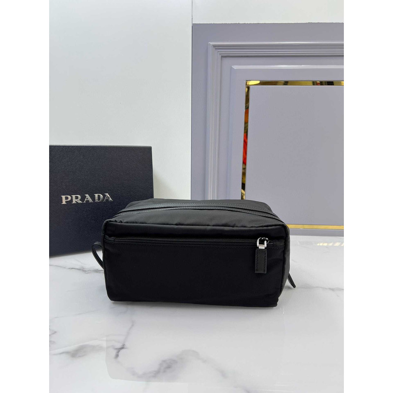 Pra*a pouch case toiletry saffiano nero black