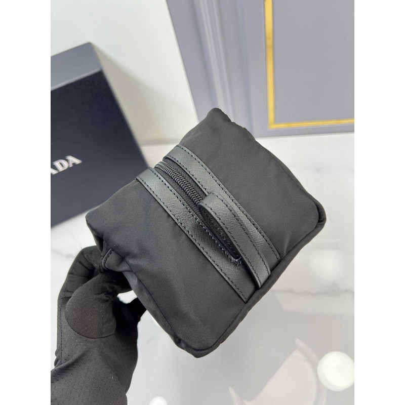 Pra*a pouch case toiletry saffiano nero black