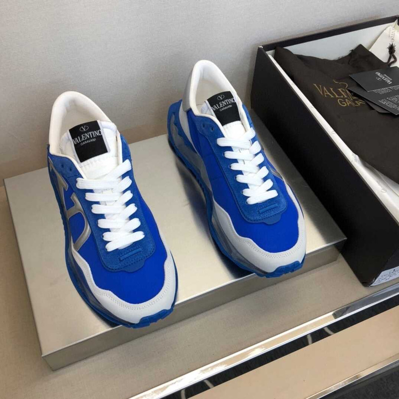 Valentino Garavani Vlogo Sneakers Blue and White