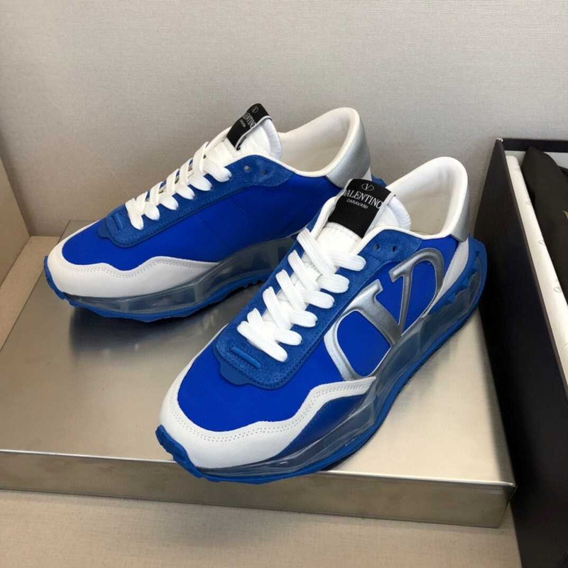 Valentino Garavani Vlogo Sneakers Blue and White