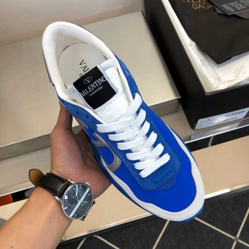 Valentino Garavani Vlogo Sneakers Blue and White