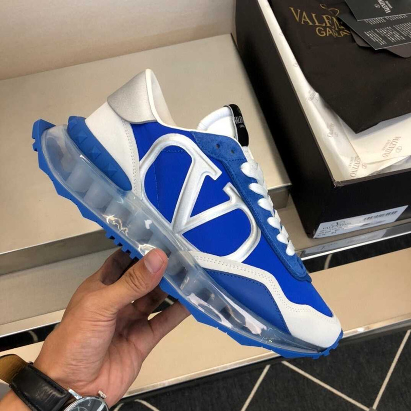 Valentino Garavani Vlogo Sneakers Blue and White