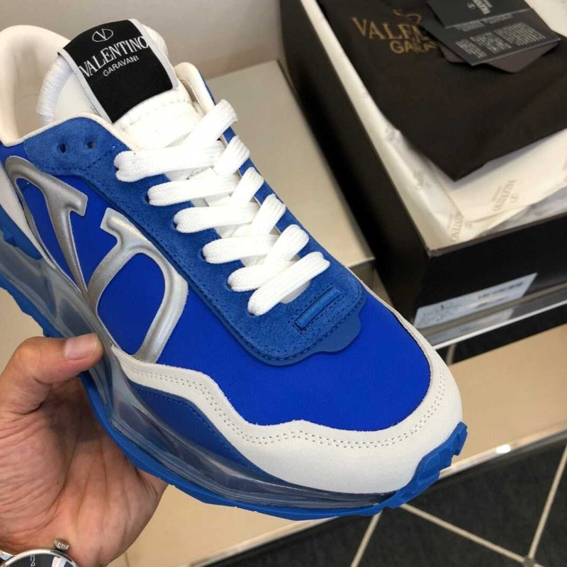 Valentino Garavani Vlogo Sneakers Blue and White