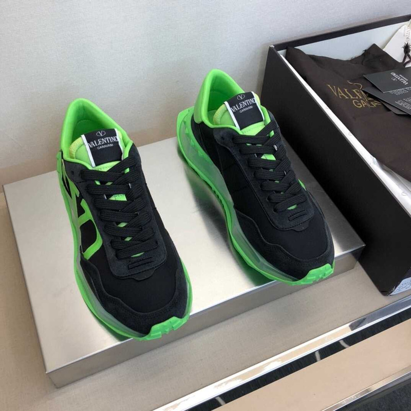 Valentino Garavani Vlogo Sneakers Black and Green