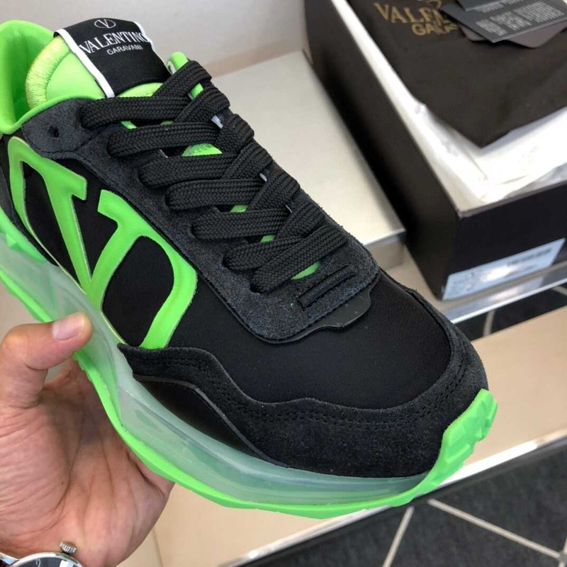 Valentino Garavani Vlogo Sneakers Black and Green