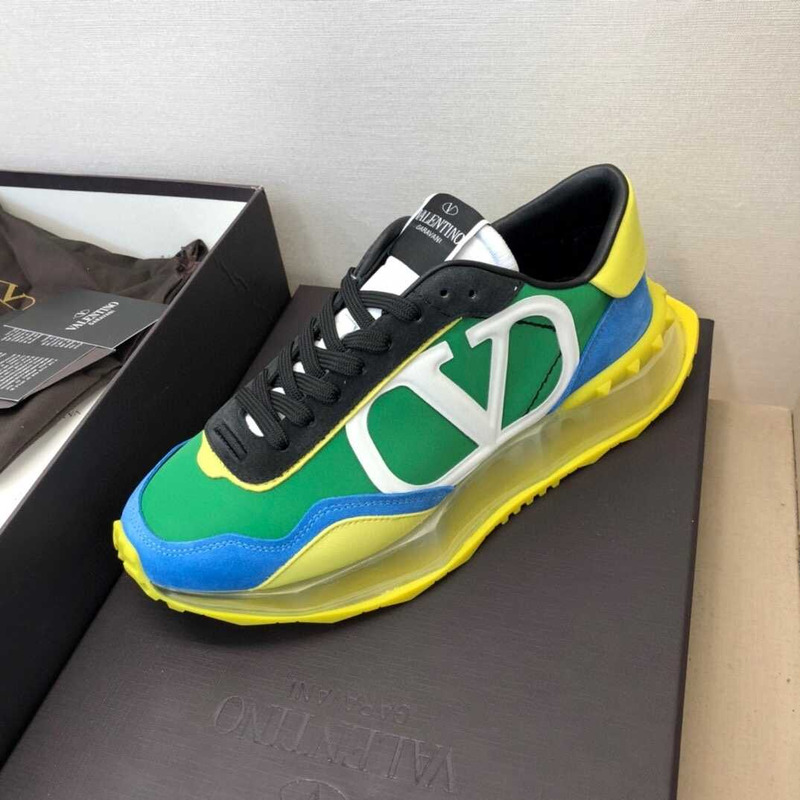 Valentino Garavani Vlogo Sneakers Green Yellow and Blue