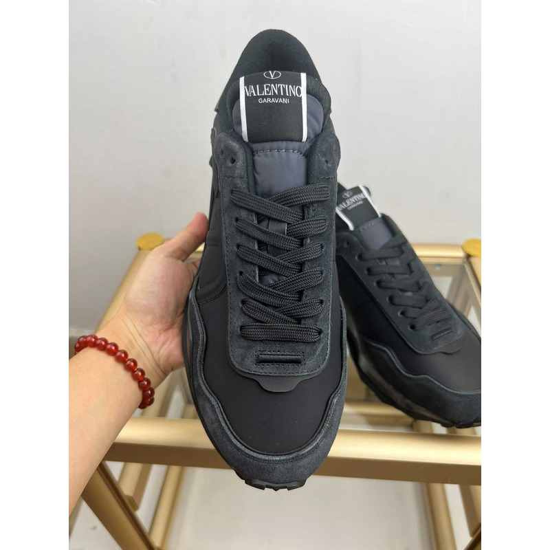 Valentino Garavani Vlogo Sneakers Black and Blue