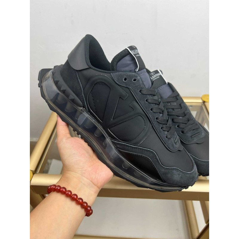 Valentino Garavani Vlogo Sneakers Black and Blue