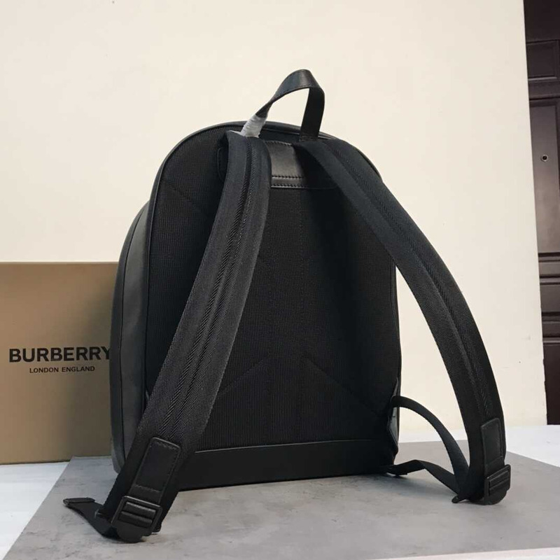 B**rry checked leather backpack