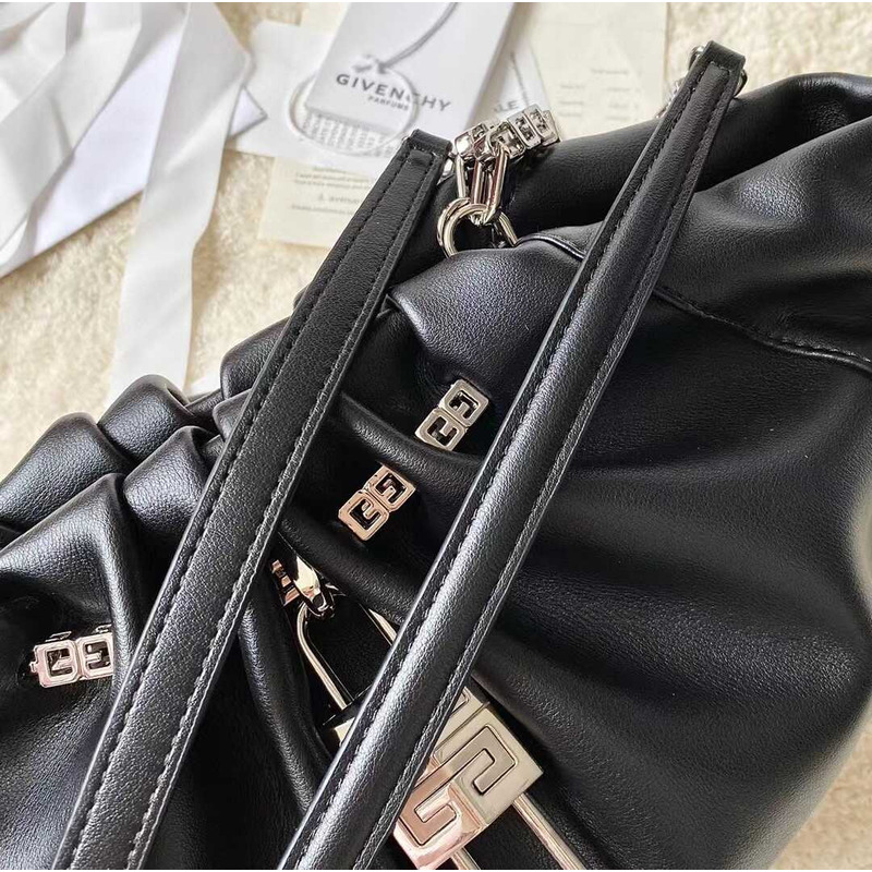 Givenchy Mini Kenny Monogram Top-Handle Bag In Silk Black