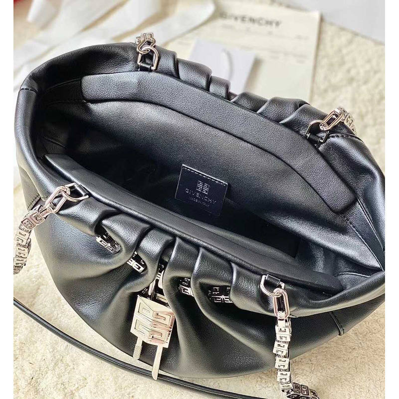 Givenchy Mini Kenny Monogram Top-Handle Bag In Silk Black