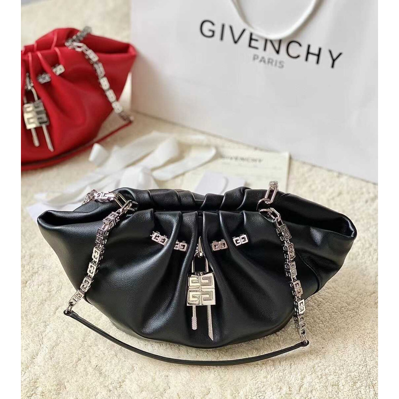 Givenchy Mini Kenny Monogram Top-Handle Bag In Silk Black