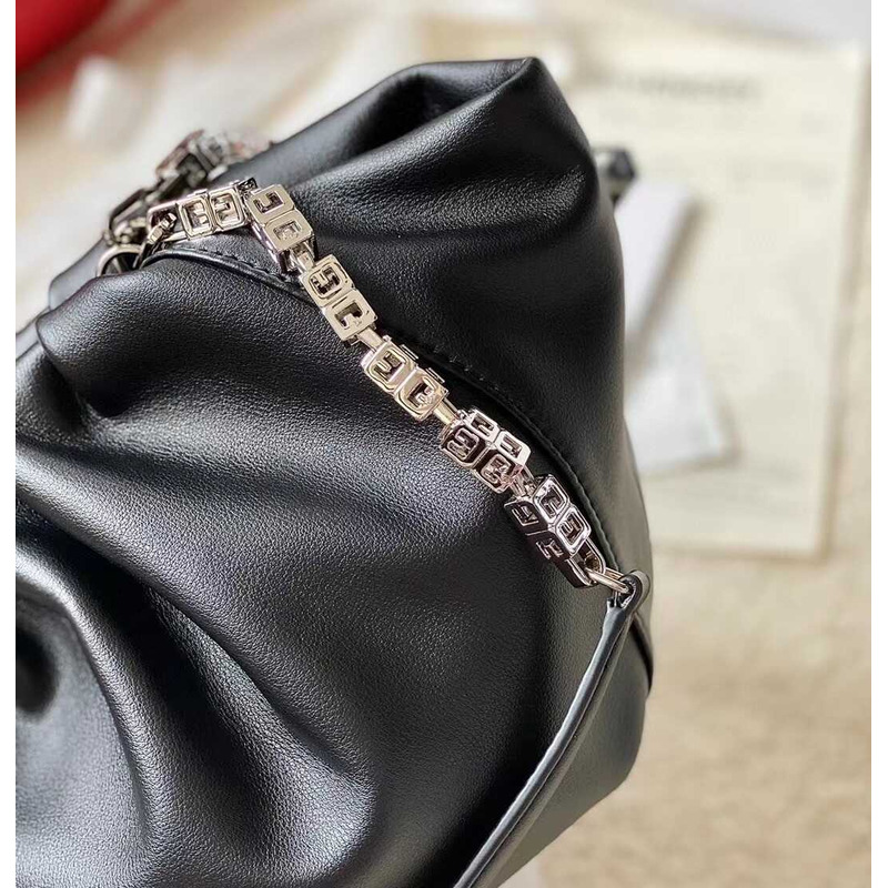 Givenchy Mini Kenny Monogram Top-Handle Bag In Silk Black