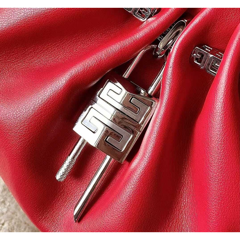 Givenchy Mini Kenny Monogram Top-Handle Bag In Silk Red