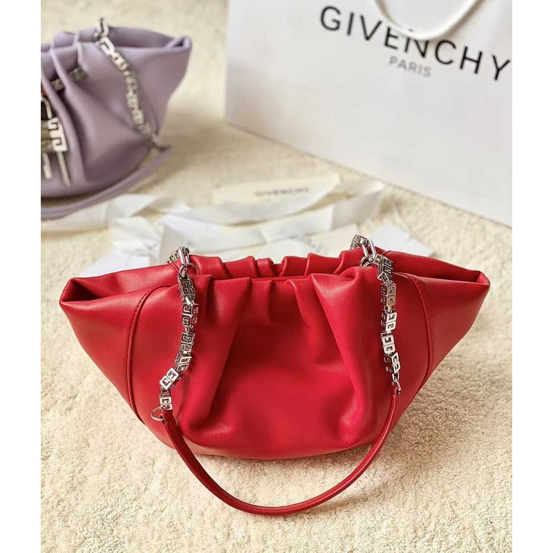 Givenchy Mini Kenny Monogram Top-Handle Bag In Silk Red