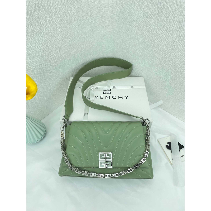 Givenchy 4G Soft Small Quilted Leather Shoulder Bag Green