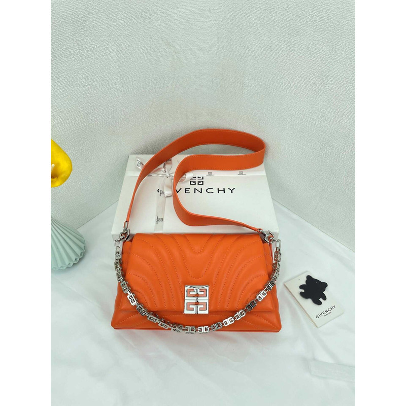 Givenchy Small 4G Crossbody Bag in Calf Leather Orange