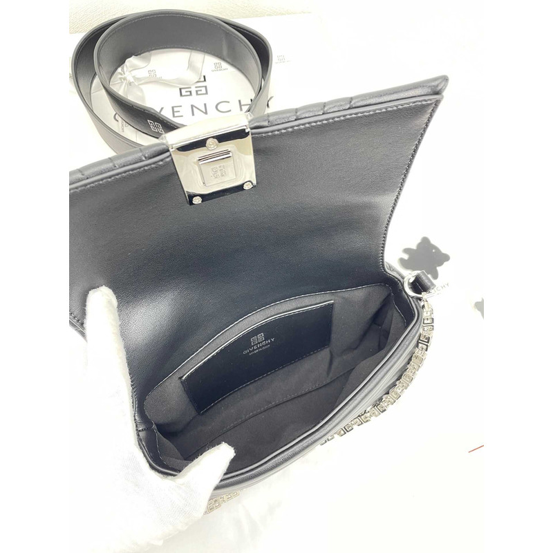 Givenchy Small 4G Crossbody Bag In Calf Leather Black