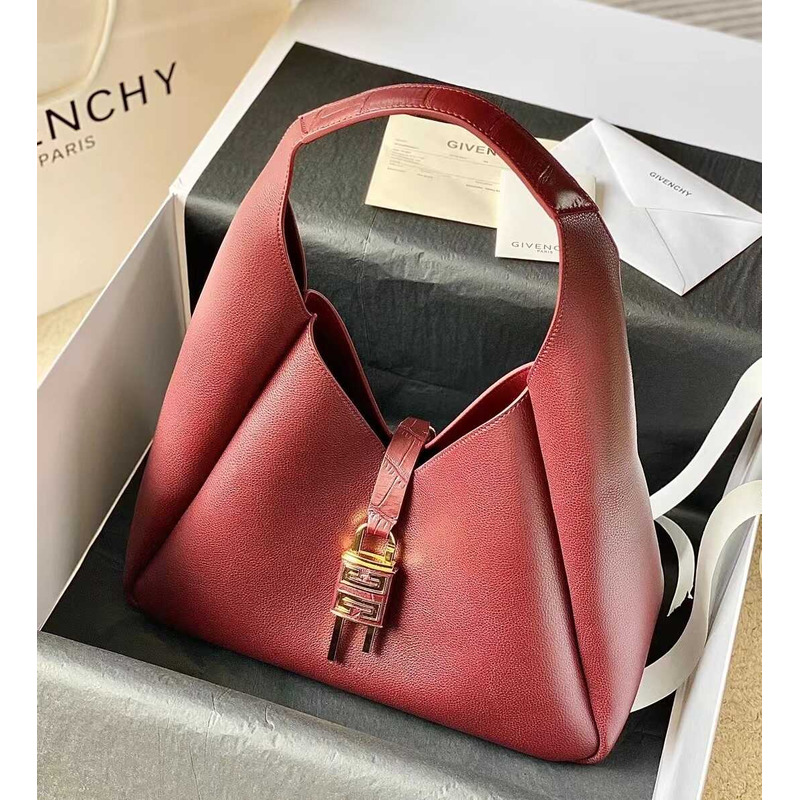 Givenchy Hobo Bag G-HOBO Medium Deep Red