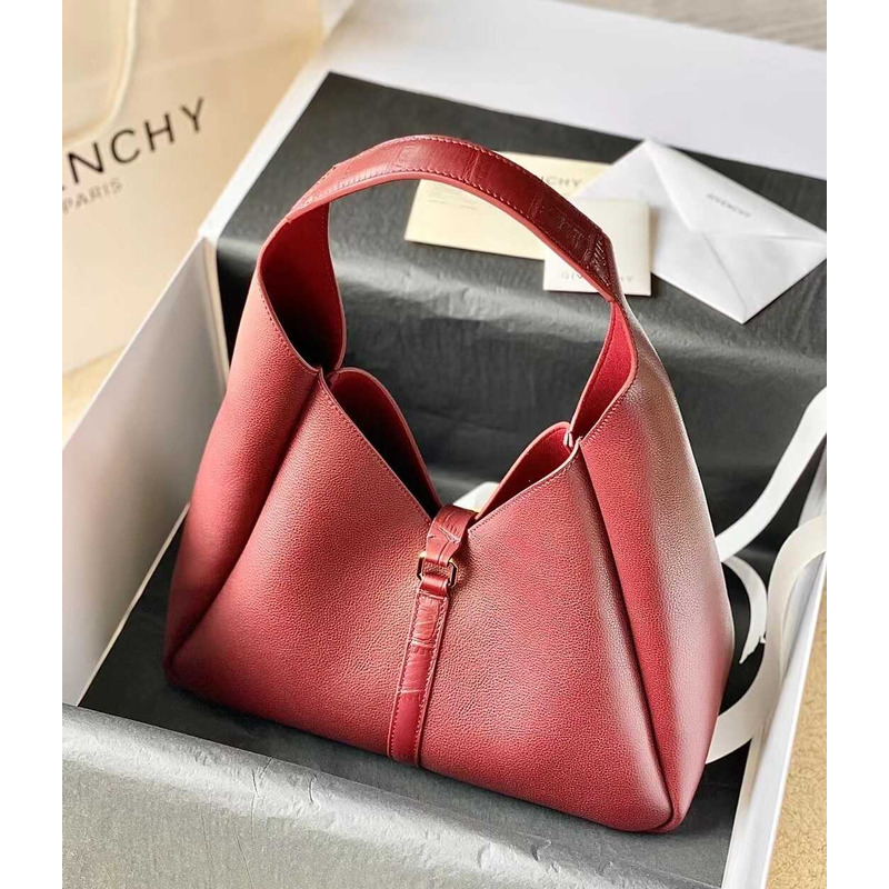 Givenchy Hobo Bag G-HOBO Medium Deep Red