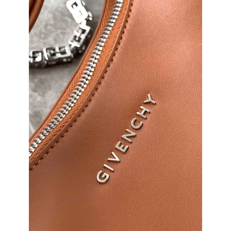 Givenchy Moon Cut Out Small Leather Shoulder Bag Brown