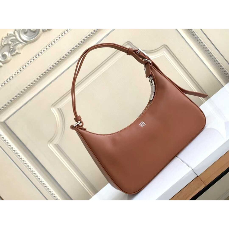 Givenchy Moon Cut Out Small Leather Shoulder Bag Brown