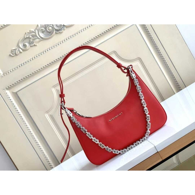 Givenchy Moon Cut Out Small Leather Shoulder Bag Red