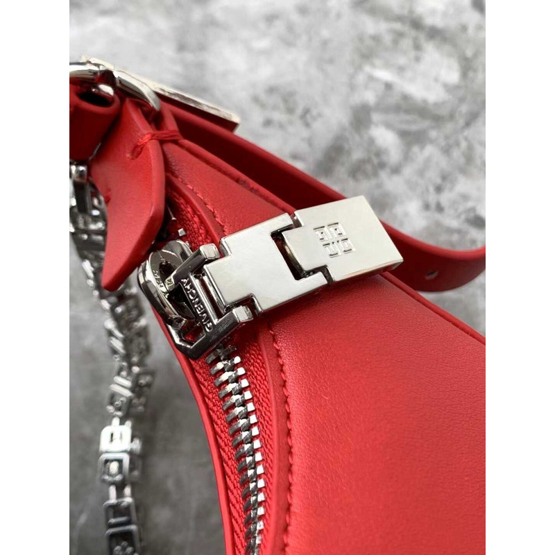 Givenchy Moon Cut Out Small Leather Shoulder Bag Red