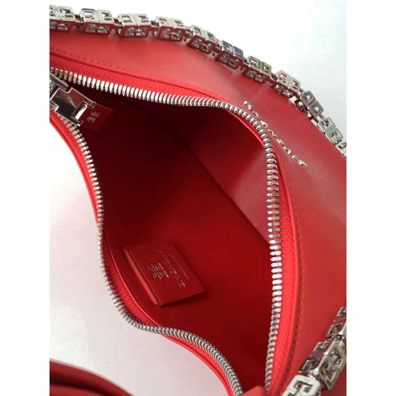 Givenchy Moon Cut Out Small Leather Shoulder Bag Red