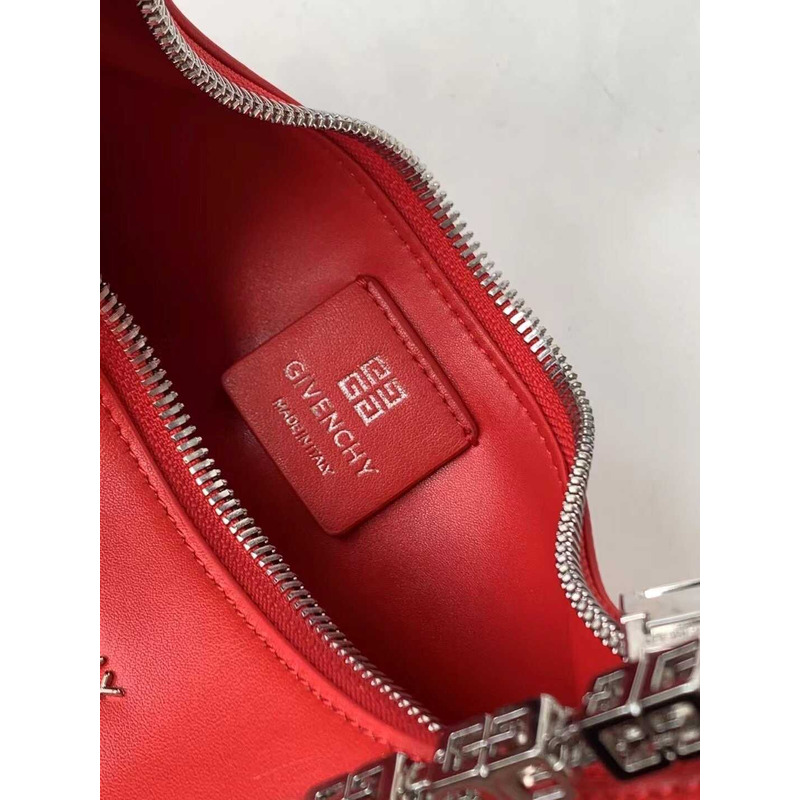 Givenchy Moon Cut Out Small Leather Shoulder Bag Red