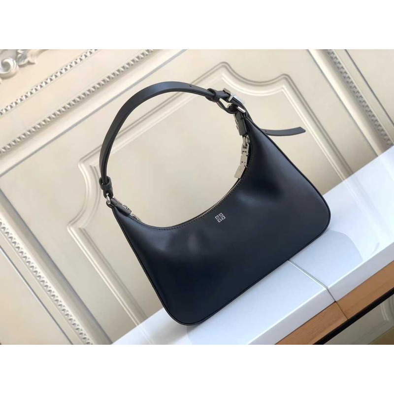 Givenchy Moon Cut Out Small Leather Shoulder Bag Navy Blue