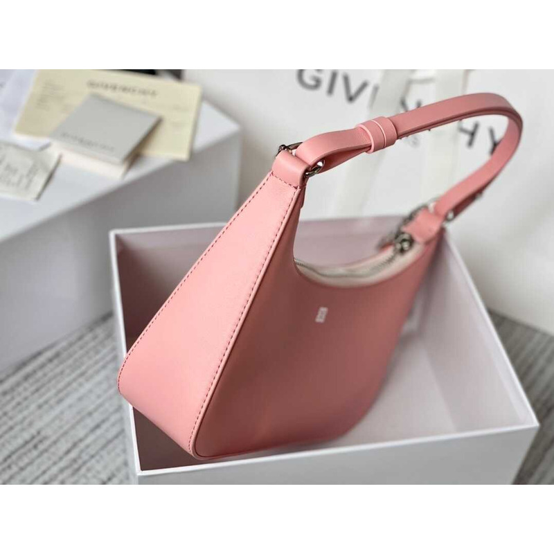 Givenchy Moon Cut Out Small Leather Shoulder Bag Pink