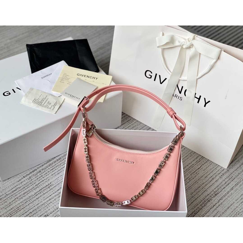 Givenchy Moon Cut Out Small Leather Shoulder Bag Pink