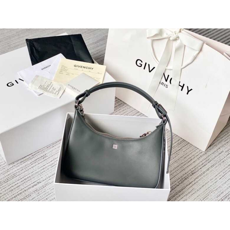 Givenchy Moon Cut Out Small Leather Shoulder Bag Army Green