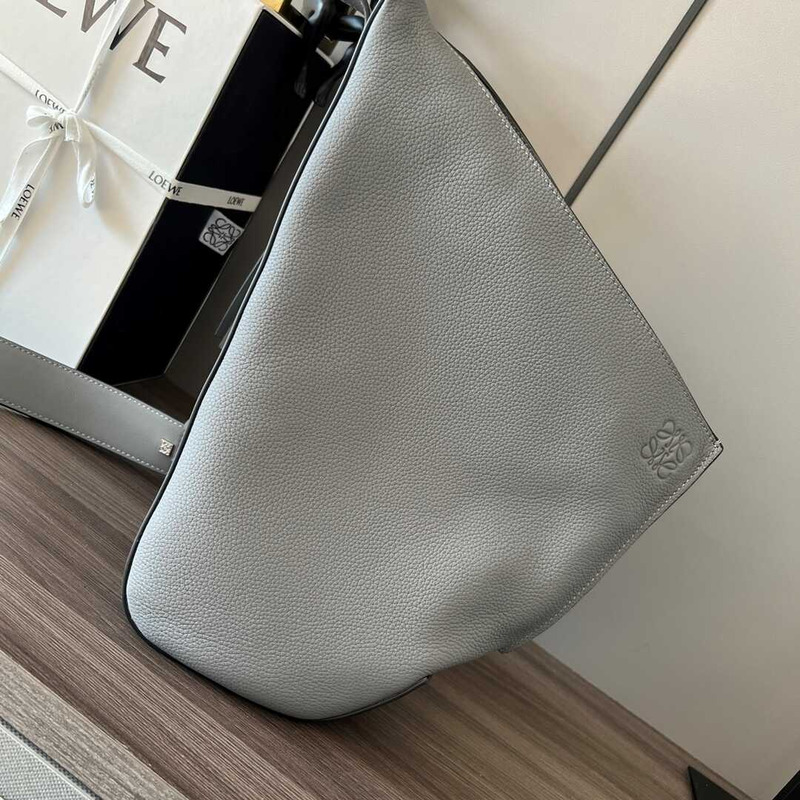 Loewe Anton Sling In Soft Grained Calfskin Light Grey