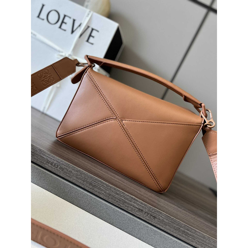 Loewe Small Puzzle Bag In Classic Calfskin Pecan Color