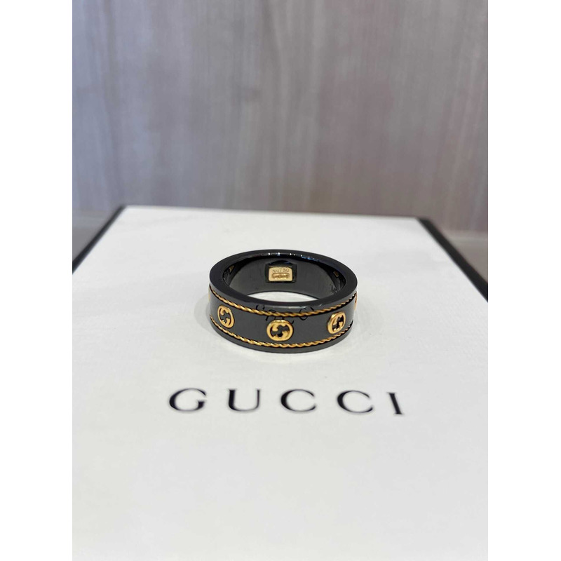 G*u*i gg logo black ring