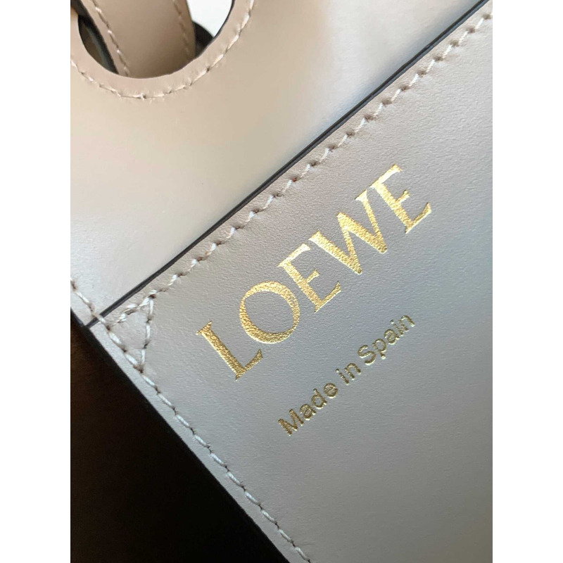 Loewe Small Anagram Tote In Classic Calfskin Beige