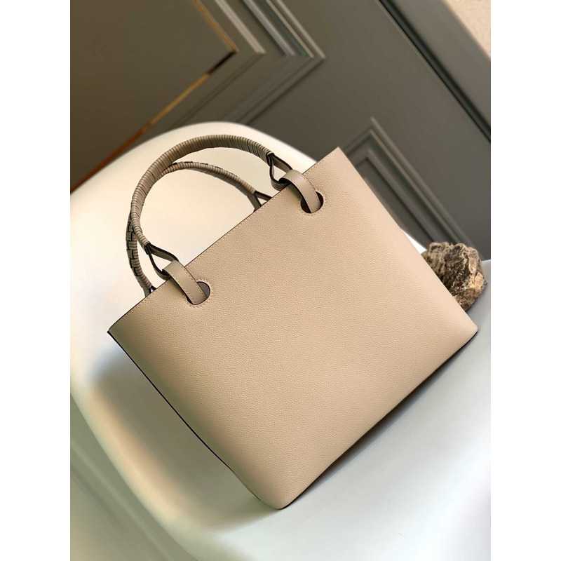 Loewe Small Anagram Tote In Classic Calfskin Beige