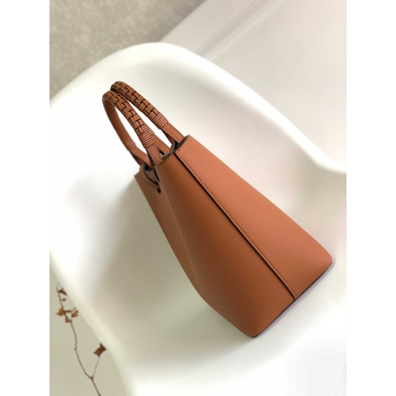 Loewe Small Anagram Tote In Classic Calfskin Brown