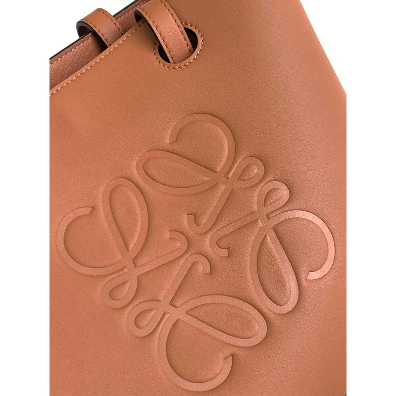 Loewe Small Anagram Tote In Classic Calfskin Brown