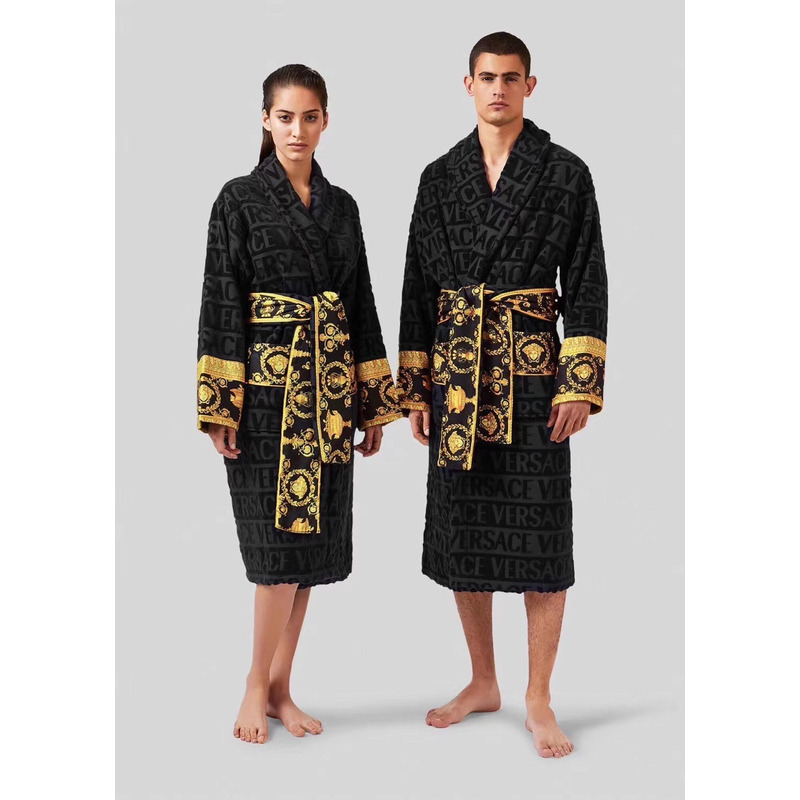 Versce Baroque Bathrobe Black