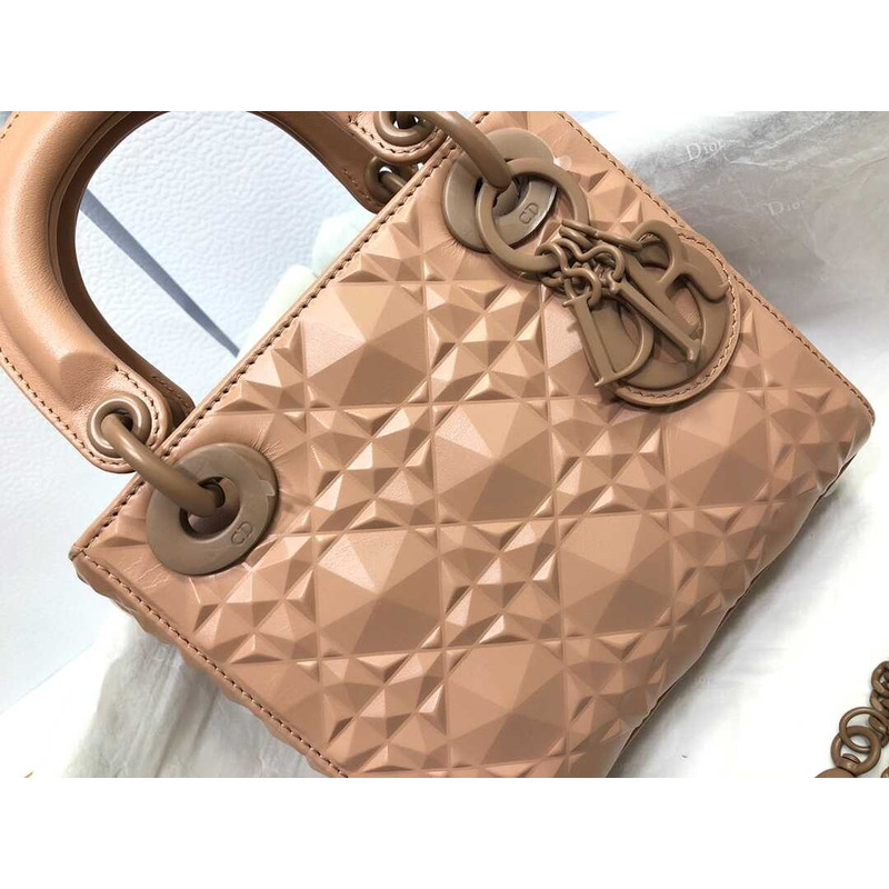 D*or lady small top handle bag leather