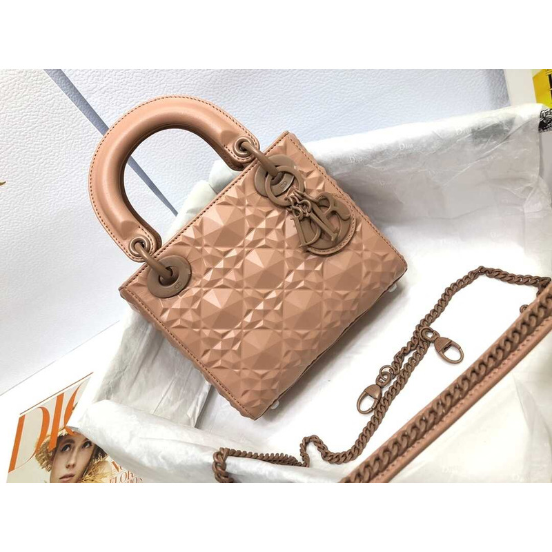 D*or lady small top handle bag leather