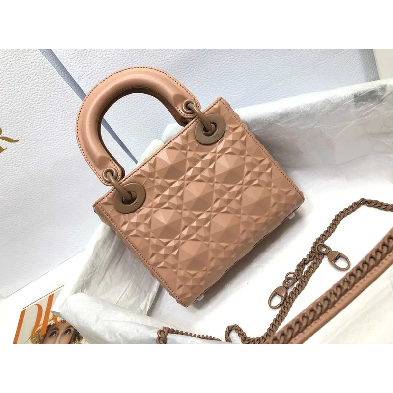 D*or lady small top handle bag leather