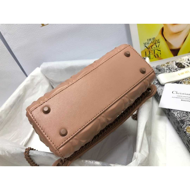 D*or lady small top handle bag leather