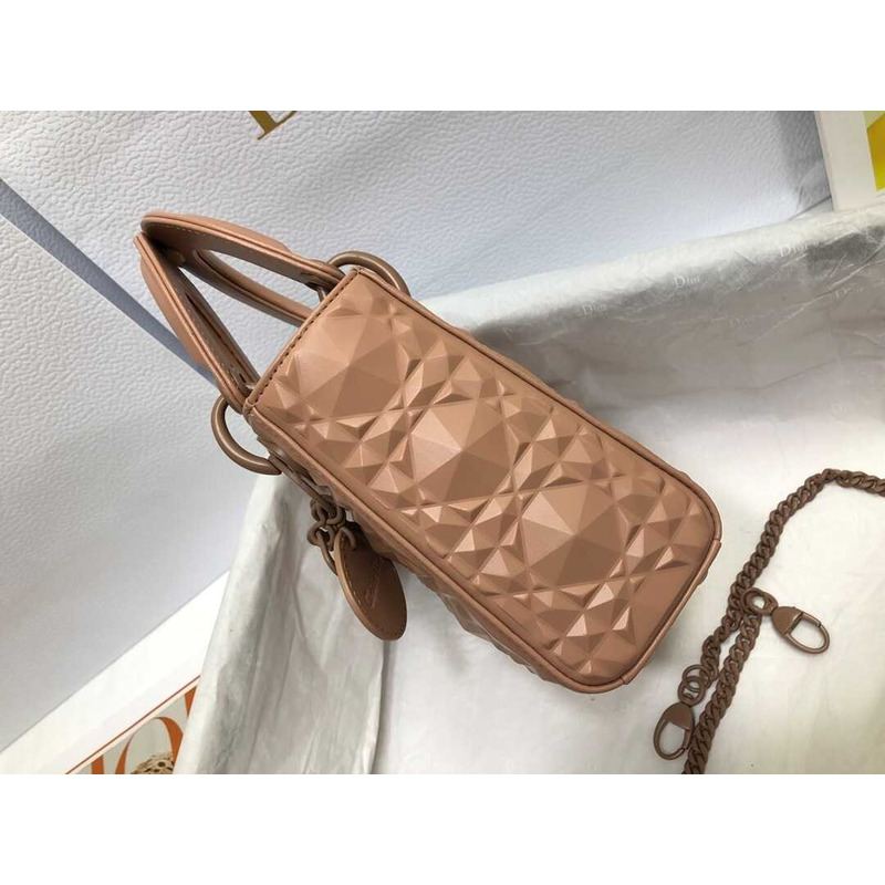 D*or lady small top handle bag leather