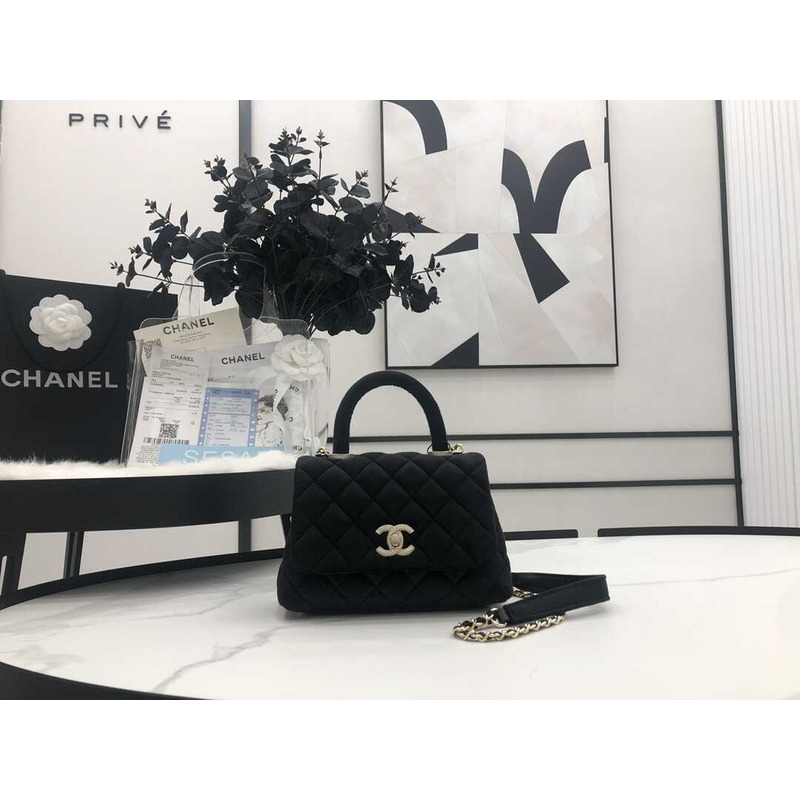 Ch*el mini coco handle bag