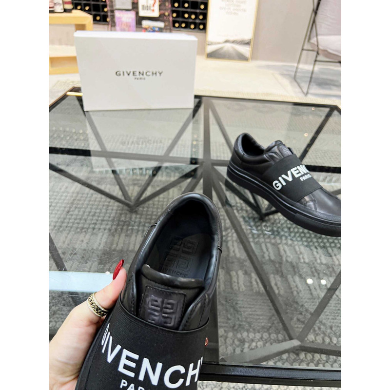 Givenchy Black Leather Sneakers